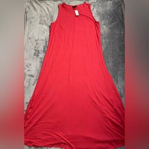 NWT Lane Bryant Sleeveless Maxi Dress Red 14/16